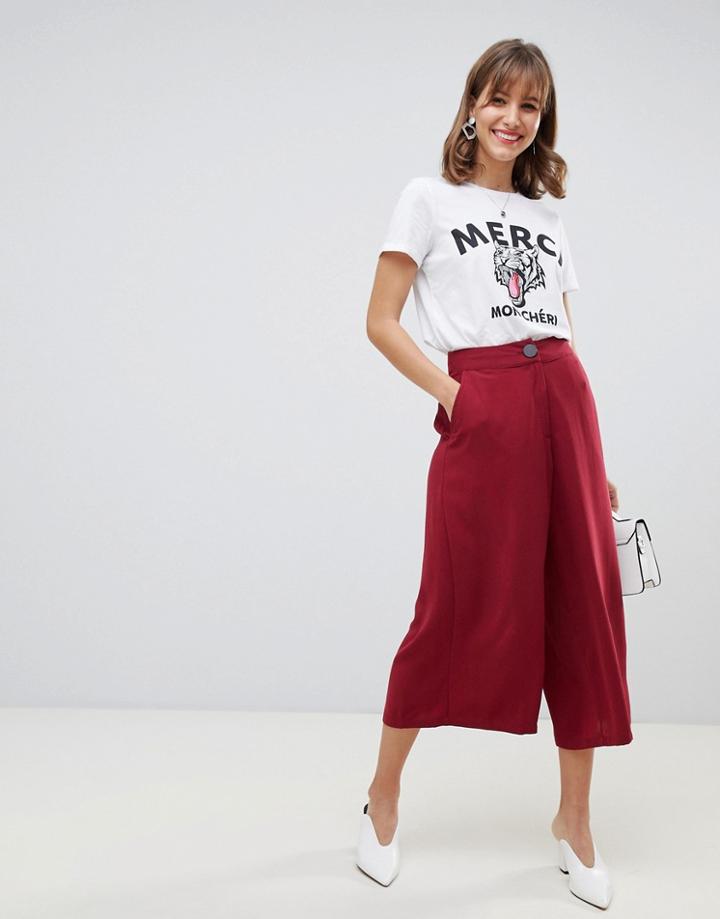 Vero Moda Highwaisted Culotte - Red