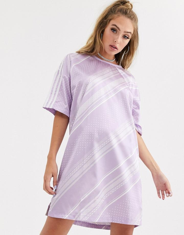 Adidas Originals Trefoil Printed Dress-purple