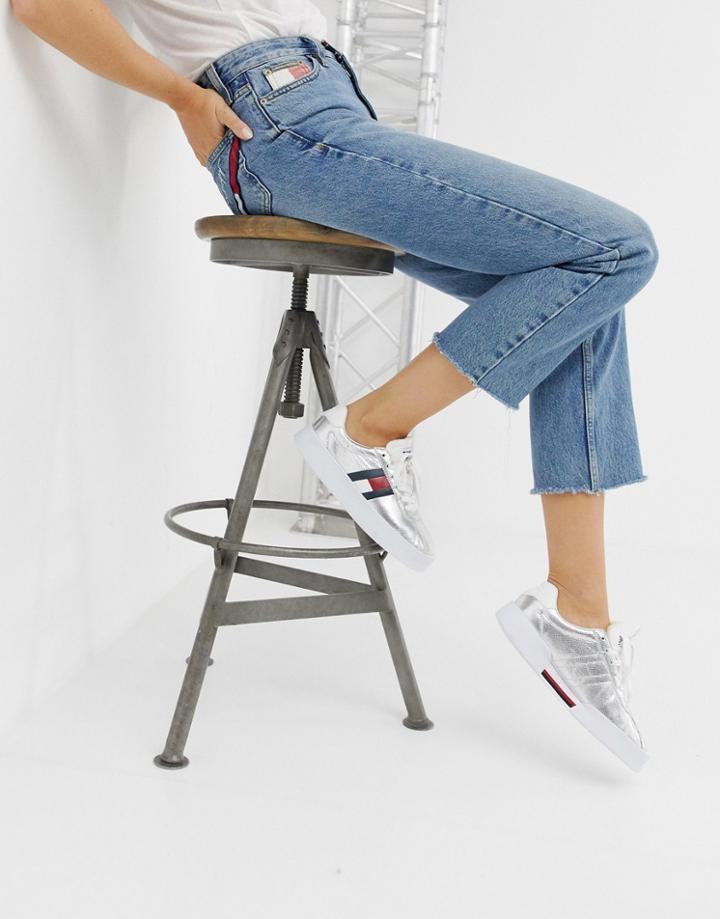 Tommy Jeans Retro Sneaker - Silver
