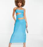 Asyou Cut Out Detail Cami In Aqua-blue