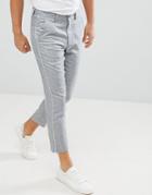 Boohooman Tapered Pants With Side Stripe In Gray - Gray