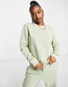 Reebok Natural Dye Central Logo Sweatshirt In Harmony Green