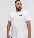 Puma Plus Essentials T-shirt With Small Logo In White