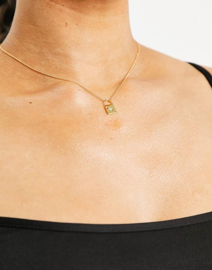 Saint Lola Padlock Necklace In Gold
