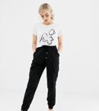 New Look Petite Utility Pocket Jogger In Black - Black