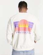 Topman Pasadena Oversized Sweatshirt In Stone-neutral