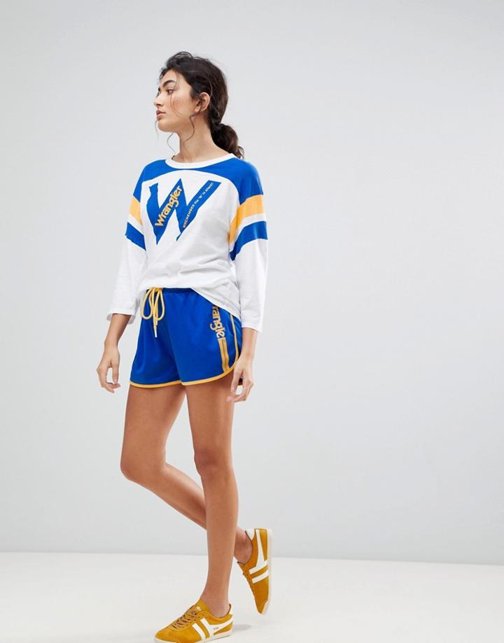 Wrangler Retro Sports Shorts - Blue