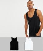 Asos Design Organic Tank 2 Pack Save - Multi