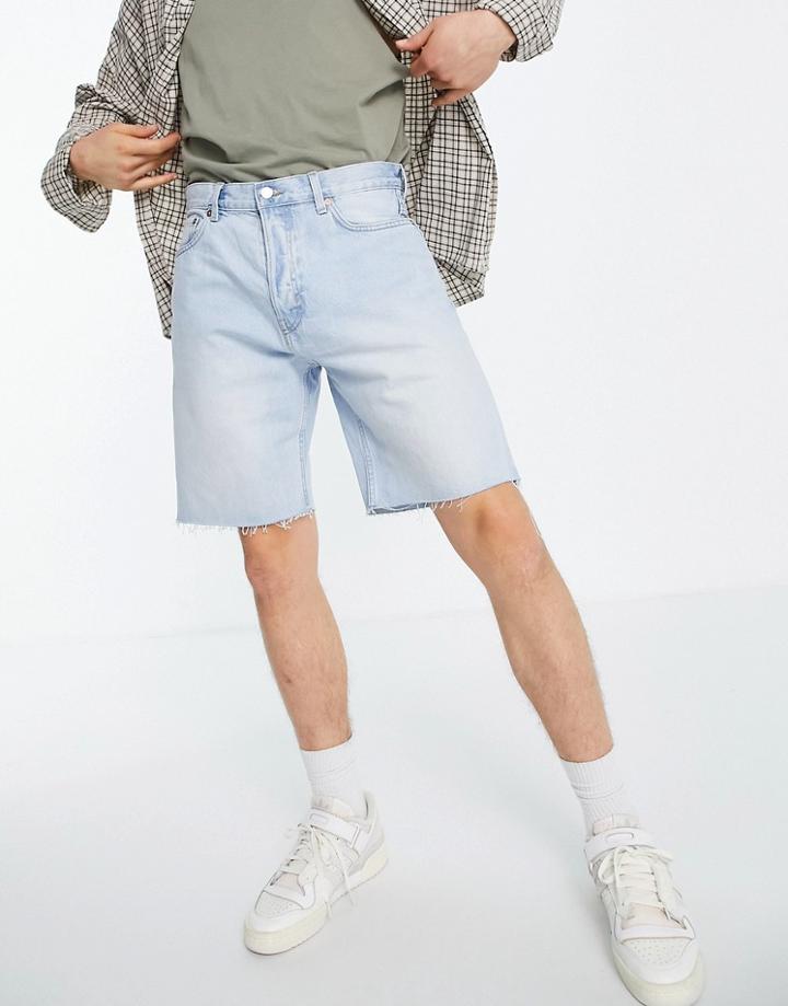 Weekday Space Denim Shorts In Fresh Blue-blues