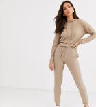 New Look Tall Lounge Ribbed Jogger Two-piece In Camel