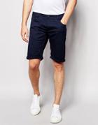 !solid Chino Shorts - Navy