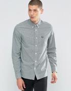 Fred Perry Shirt In Gingham In Ivy In Slim Fit - Green