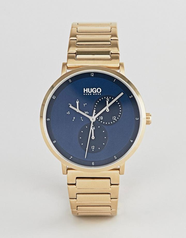 Hugo 1530011 Guide Contrast Dial Bracelet Watch In Gold - Gold