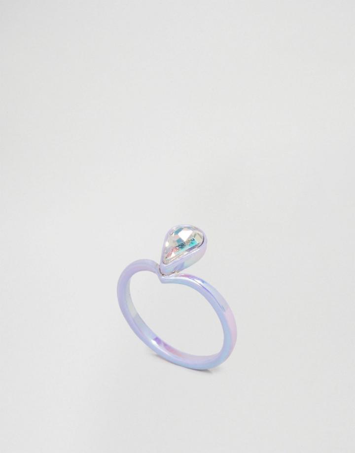 Me & Zena Pear Drop Ring - Purple