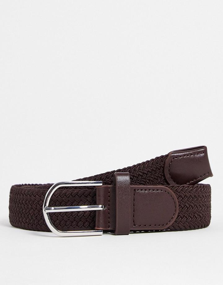 Svnx Braided Pu Belt In Black