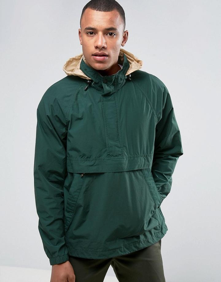 Abercrombie & Fitch Overhead Jacket With Hood - Green