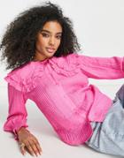 Y.a.s Frill Detail Blouse In Pink