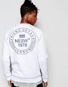 Friend Or Faux Sweatshirt Circle Logo Back Print - White