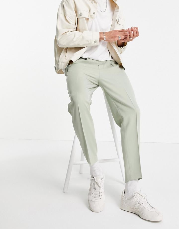 Asos Design Tapered Smart Pants In Mint Green