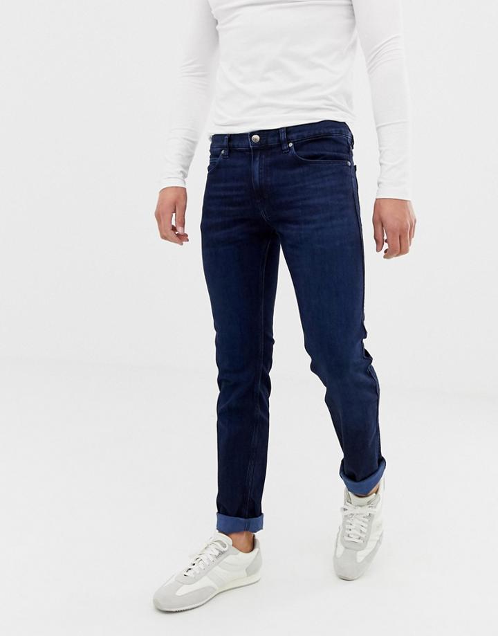 Hugo 708 Slim Fit Jeans In Dark Wash - Blue