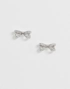 Ted Baker Pave Bow Earrings - Silver