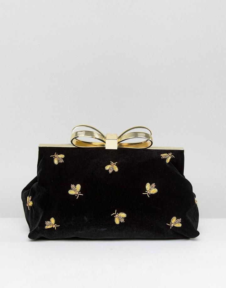 Ted Baker Bee Embellished Clutch Bag - Black