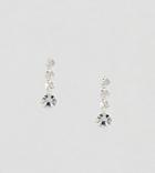 Kingsley Ryan Mini Rhinestone Drop Stud Earrings - Silver