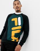 Fila Black Line Emmett Logo Panel Sweatshirt In Black