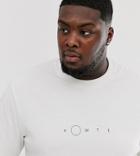 Asos White Plus Oversized T-shirt With Chest Print