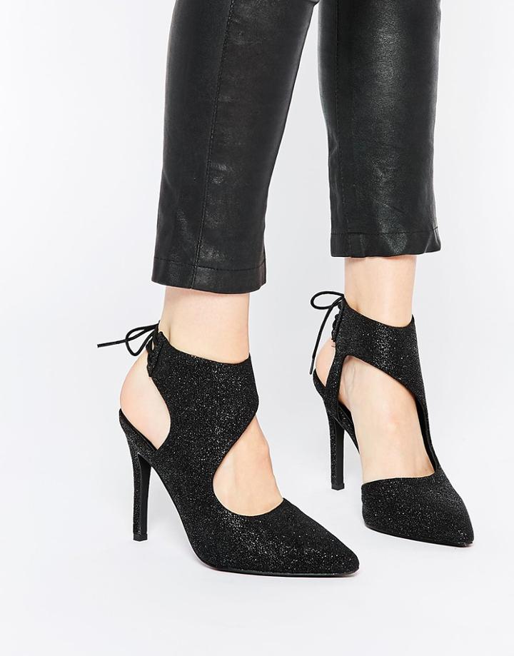 Senso Raven Pewter Microdot Heeled Shoes - Pewter