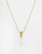 Lovebullets Clear Quartz Crystal Necklace - Gold