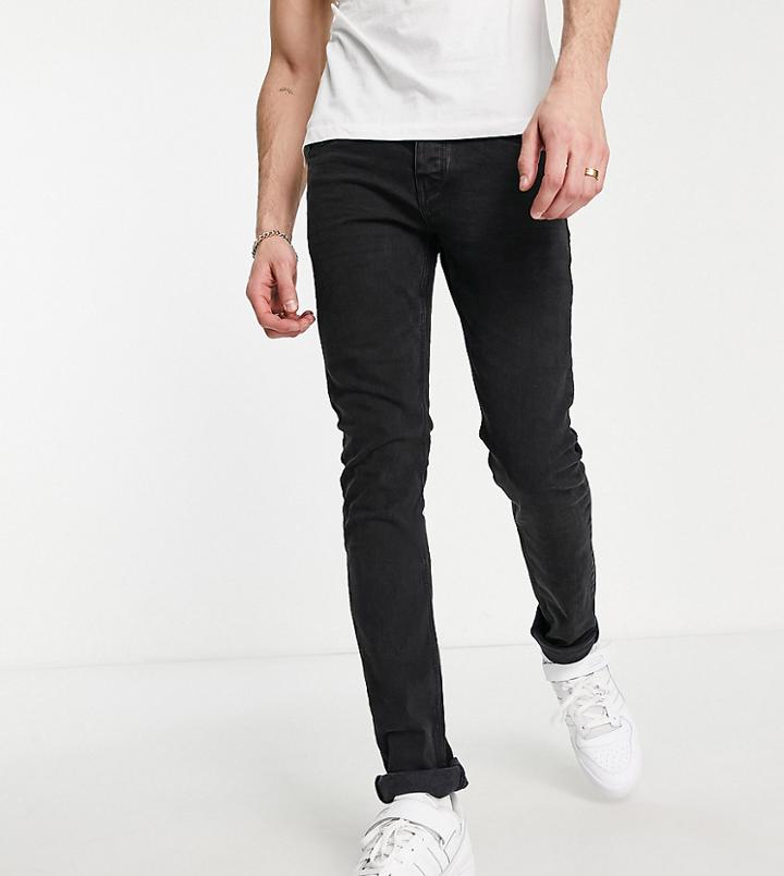 French Connection Tall Slim Jeans In Washed Black