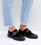 Asos Vibes Wide Fit Leather Brogues - Black