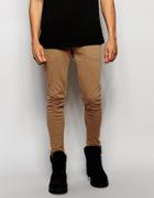Asos Super Skinny Joggers In Tan - Gilii Indian Tan