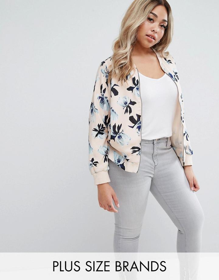 Junarose Floral Printed Bomber Jacket - Multi