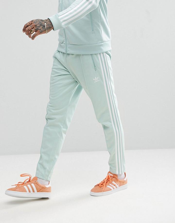 Adidas Originals Adicolor Beckenbauer Joggers In Skinny Fit In Blue Cw1272 - Blue