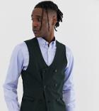 Heart & Dagger Slim Fit Suit Vest In Mini Pattern-black