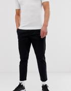 Only & Sons Cropped Chinos In Black - Black