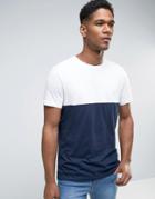 New Look Color Block T-shirt In Navy - Navy