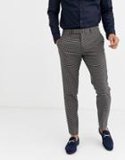 Rudie Heritage Houndstooth Check Skinny Fit Suit Pants