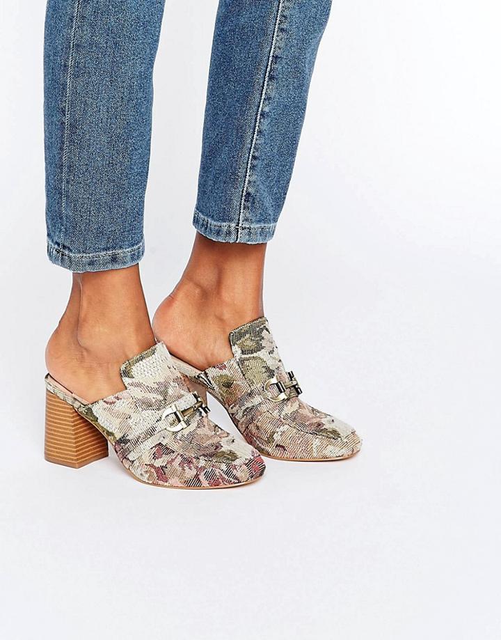 Asos Oma Loafer Heeled Mules - Multi