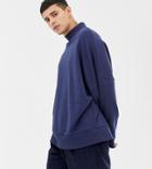 Collusion High Neck Sweatshirt In Navy