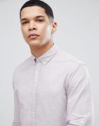 Jack & Jones Premium Slim Fit Shirt In Linen Mix - Pink