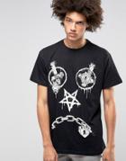Long X Mishka Vex T-shirt In Oversized Fit - Black
