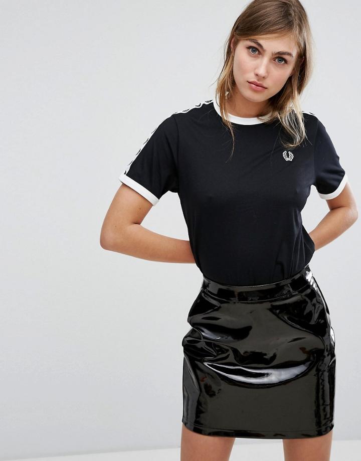 Fred Perry Taped Ringer T-shirt - Black