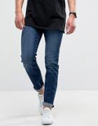 Loyalty And Faith Pillar Slim Stretch Jeans In Dark Wash - Blue