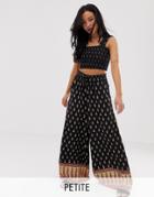 Y.a.s Petite Festival Folk Wide Leg Pants-multi