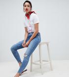 River Island Amelie Skinny Jeans With Extreme Rips In Blue - Blue