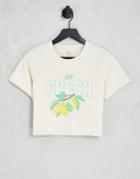 Levi's Fresh Jordie Cropped T-shirt In Cream-yellow