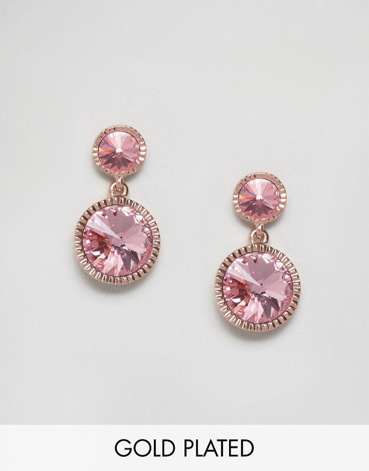 Ted Baker Ronda Rivoli Crystal Drop Earrings - Pink